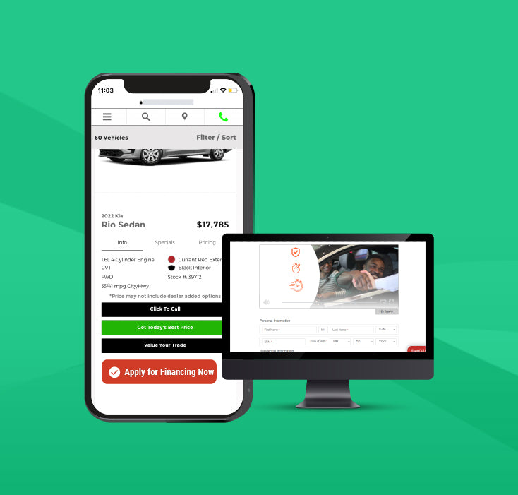 mobile device and computer mockup