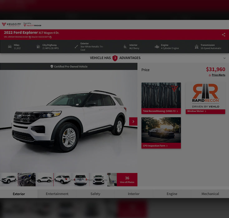 Velocity Website Screenshot